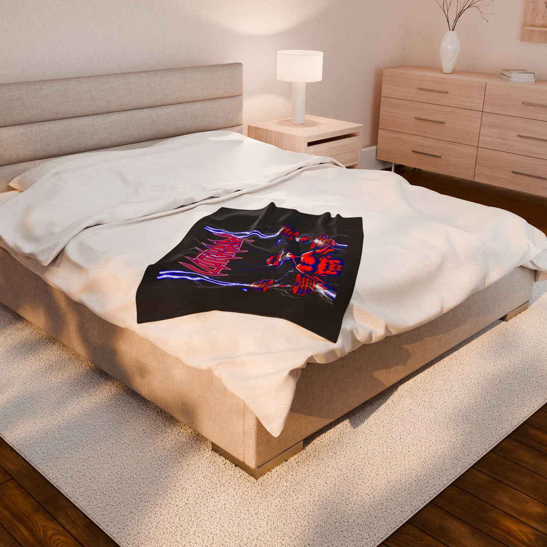RIDE THE LIGHTNING RED BLUE /CLUTCHGRIPS BLANKET