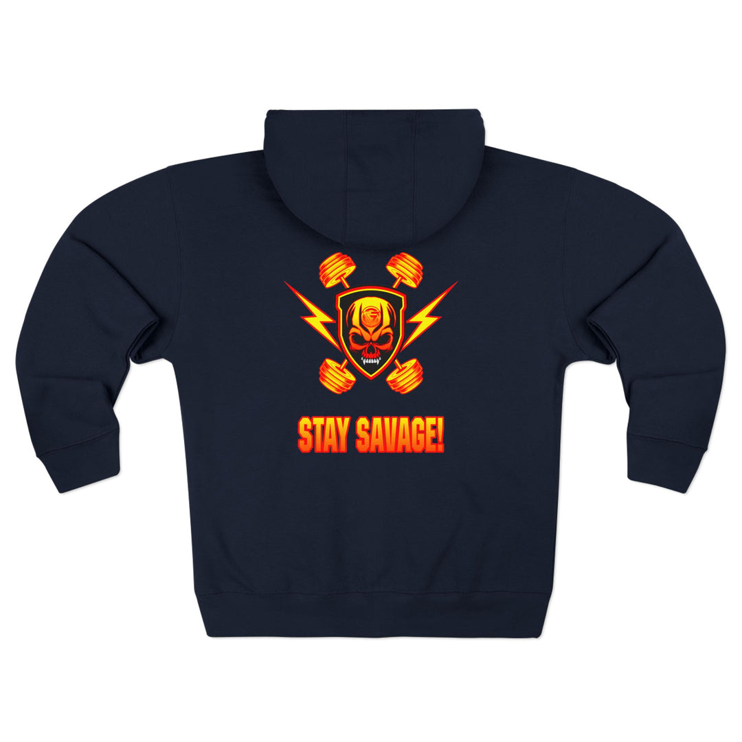 CG DBL SKULL BELL RED GOLD/STAY SAVAGE  ZIP UP
