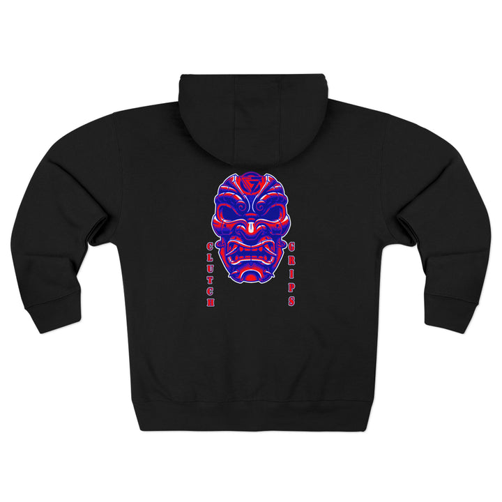 CG SAMURAI MASK RED BLUE/CLUTCH GRIPS  ZIP UP