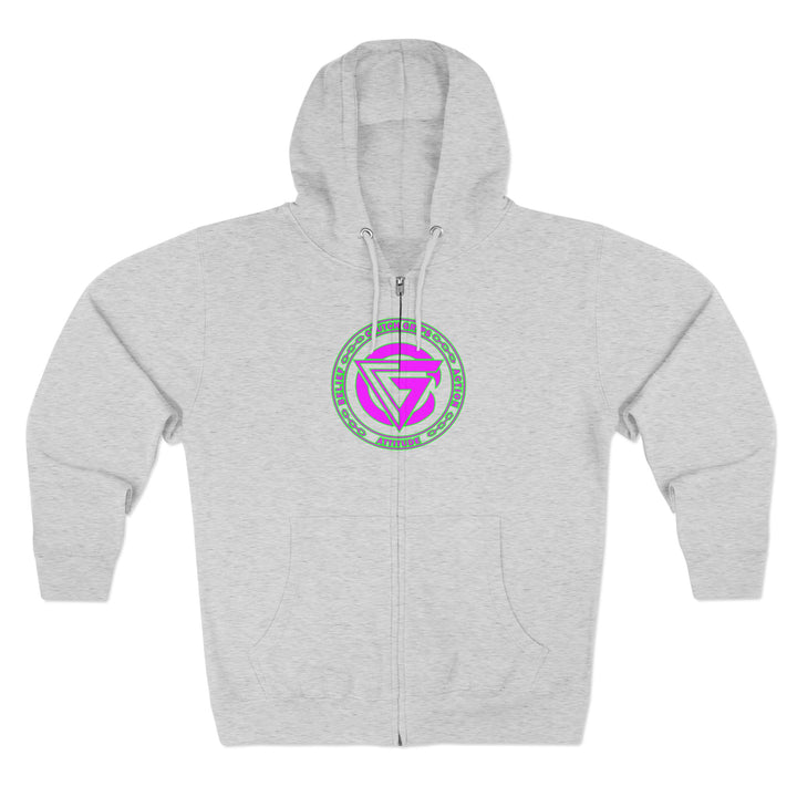 CG TIGER FLAME PURPLE GREEN /FIGHT FOR IT ZIP UP