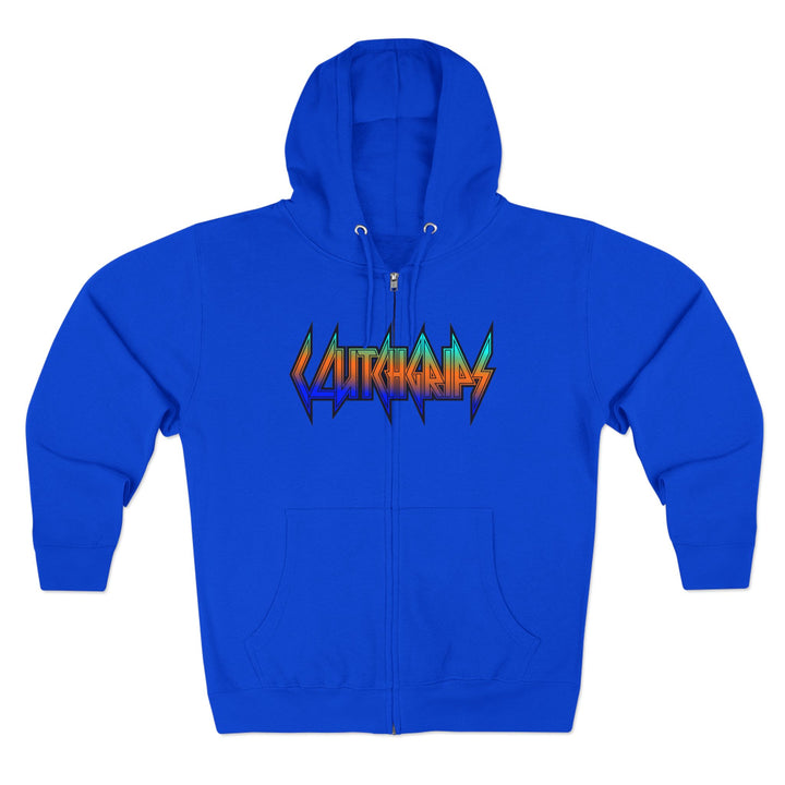 CG APE VS ZILLA 2ND FIGHT BLUE ORANGE AQUA /DONT BE A BITCH ZIP UP