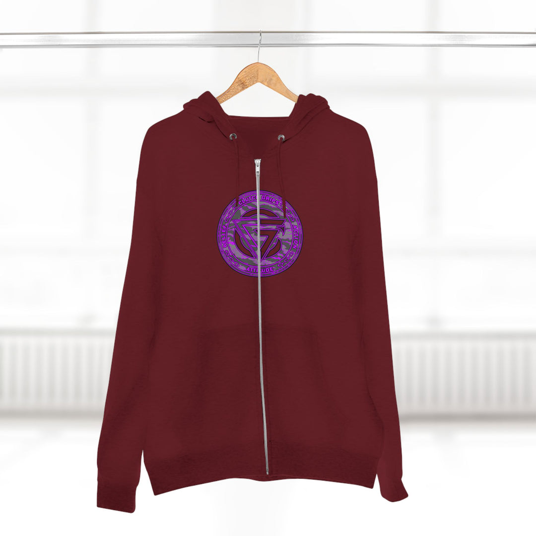 CG ANGRY DOG CAMO GREY PURPLE/READY FOR WAR ZIP UP