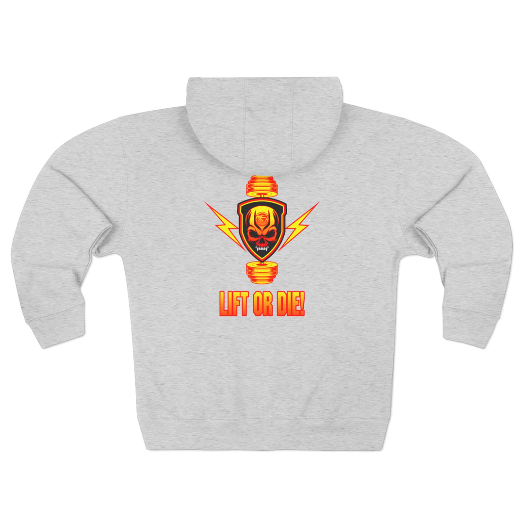 CG SGL SKULL BELL RED GOLD/LIFT OR DIE ZIP UP