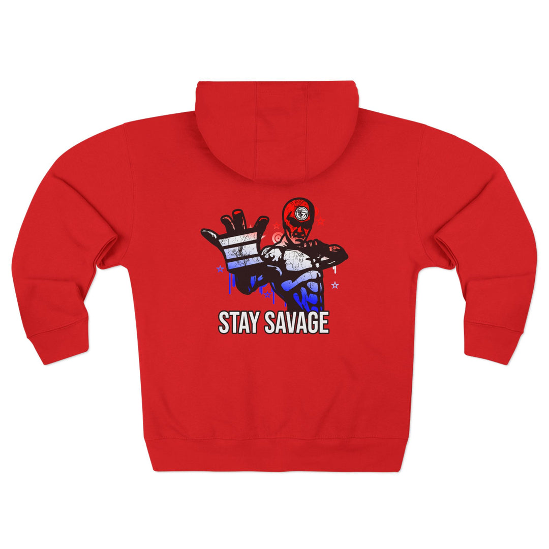 CG GRIP MASTER MAC RED WHITE BLUE FADE/STAY SAVAGE ZIP UP