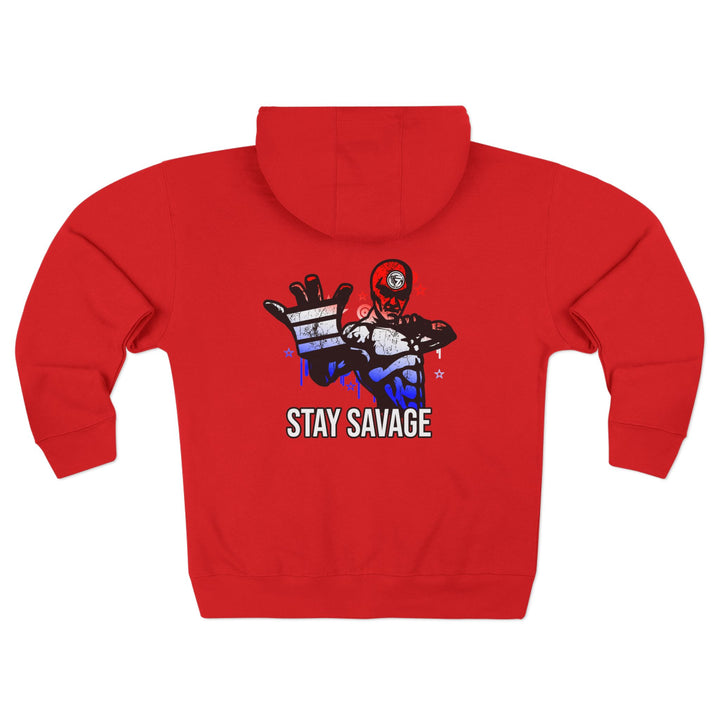 CG GRIP MASTER MAC RED WHITE BLUE FADE/STAY SAVAGE ZIP UP