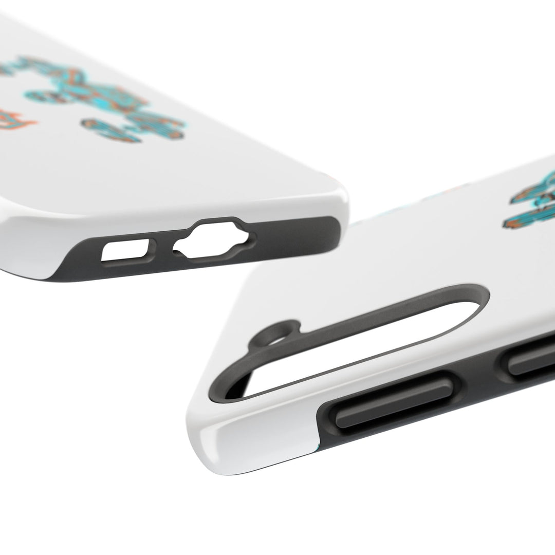 RIDE THE LIGHTNING MIAMI COLORS AQUA ORANGE PHONE CASE/CLUTCHGRIPS