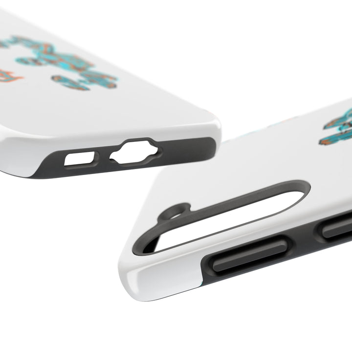 RIDE THE LIGHTNING MIAMI COLORS AQUA ORANGE PHONE CASE/CLUTCHGRIPS