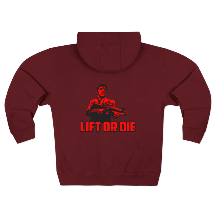 CG FINAL BOSS RED/LIFT OR DIE ZIP UP