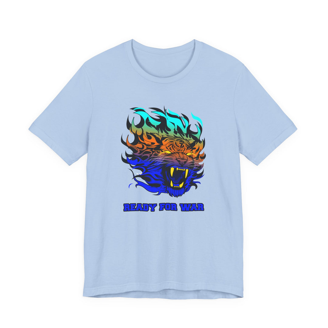 TIGER FLAME BLUE ORANGE AQUA FADE/READY FOR WAR