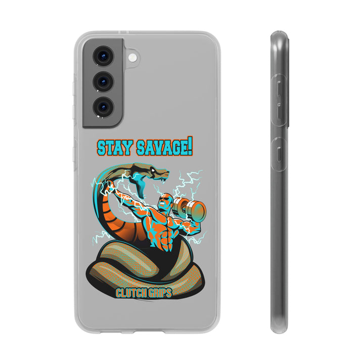 MAC VS SNAKE MIAMI COLORS AQUA ORANGE PHONE CASE /STAY SAVAGE