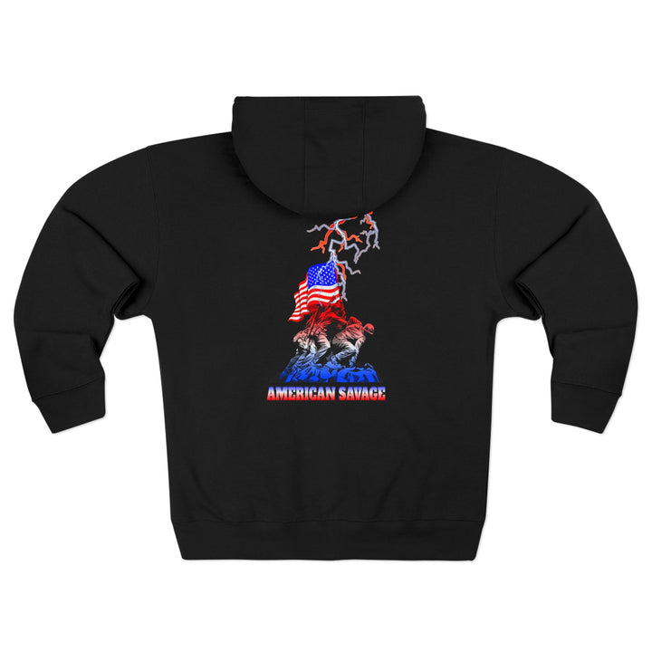 AMERICAN WARRIOR TRIBUTE  RED WHITE BLUE/AMERICAN SAVAGE ZIP UP