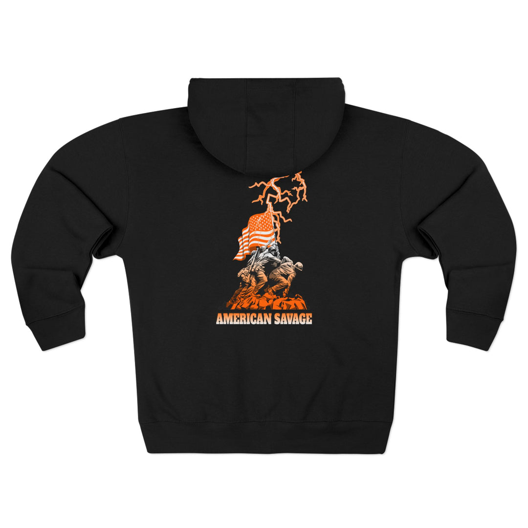 CG A AMERICAN WARRIORS ORANGE WHITE FADE /AMERICAN SAVAGE ZIP UP