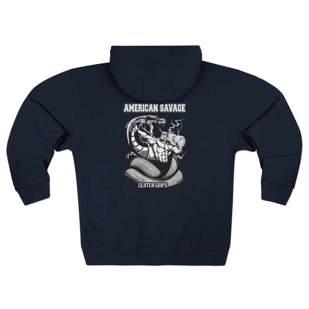 MAC VS SNAKE BLACK WHITE /AMERICAN SAVAGE ZIP UP
