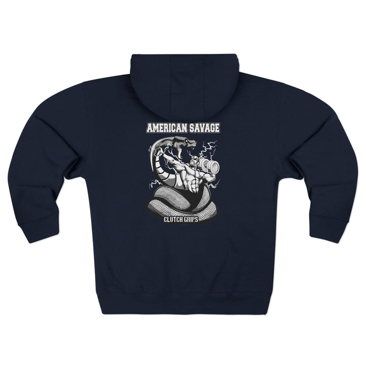 MAC VS SNAKE BLACK WHITE /AMERICAN SAVAGE ZIP UP