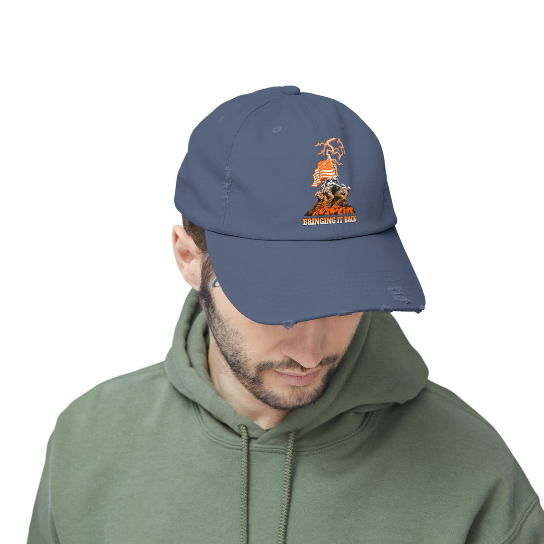 AMERICAN WARRIORS ORANGE WHITE FADE /BRINGING IT BACK CAP