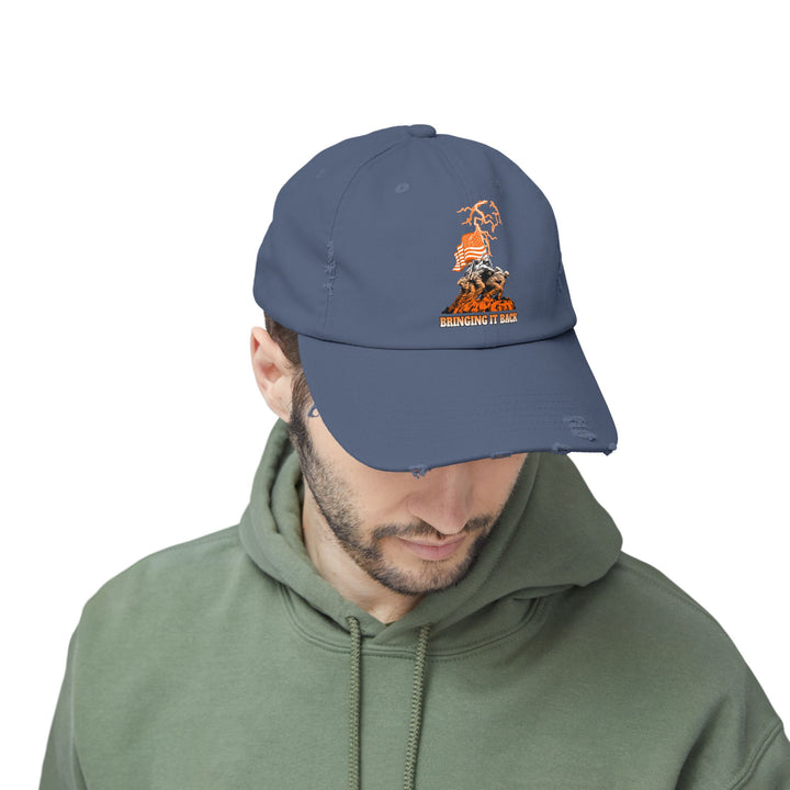 AMERICAN WARRIORS ORANGE WHITE FADE /BRINGING IT BACK CAP