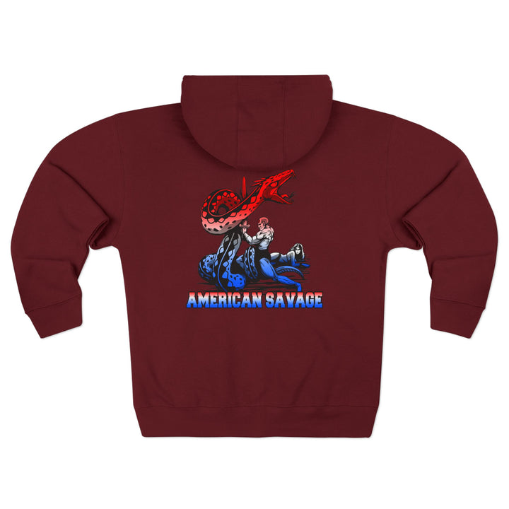 CG SERPENT SLAYER RED WHITE BLUE FADE /AMERICAN SAVAGE ZIP UP