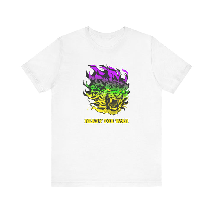 TIGER FLAME YELLOW GREEN PURPLE FADE/READY FOR WAR