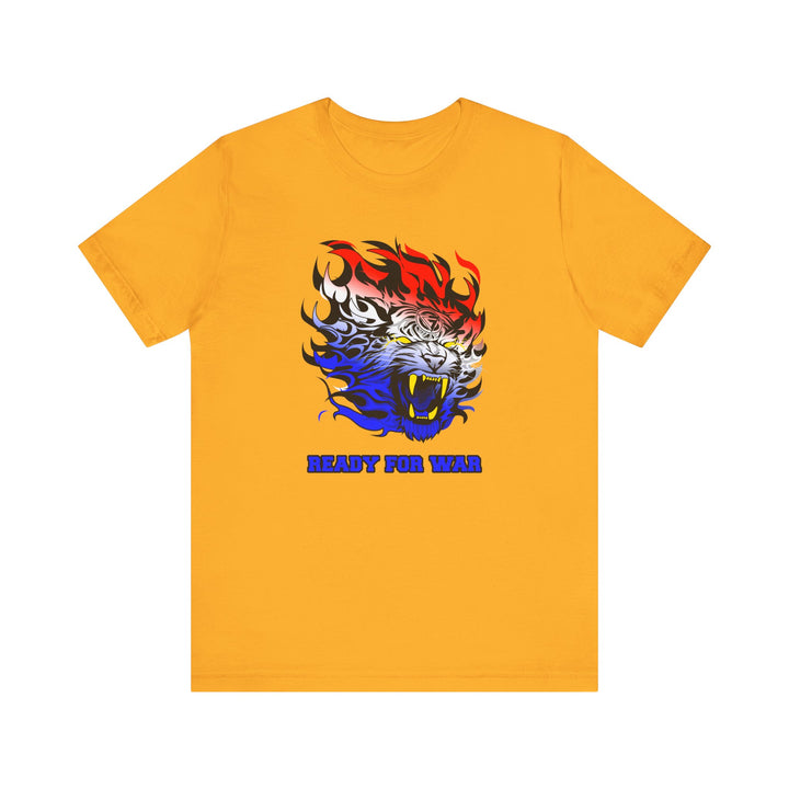 TIGER FLAME RED WHITE BLUE FADE/READY FOR WAR