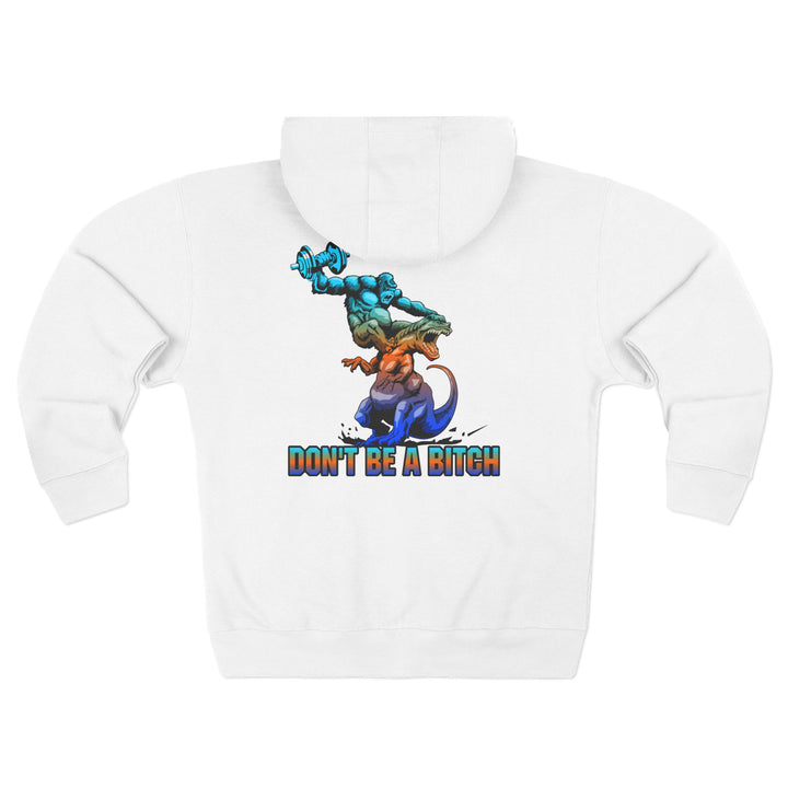CG APE VS ZILLA 2ND FIGHT BLUE ORANGE AQUA /DONT BE A BITCH ZIP UP