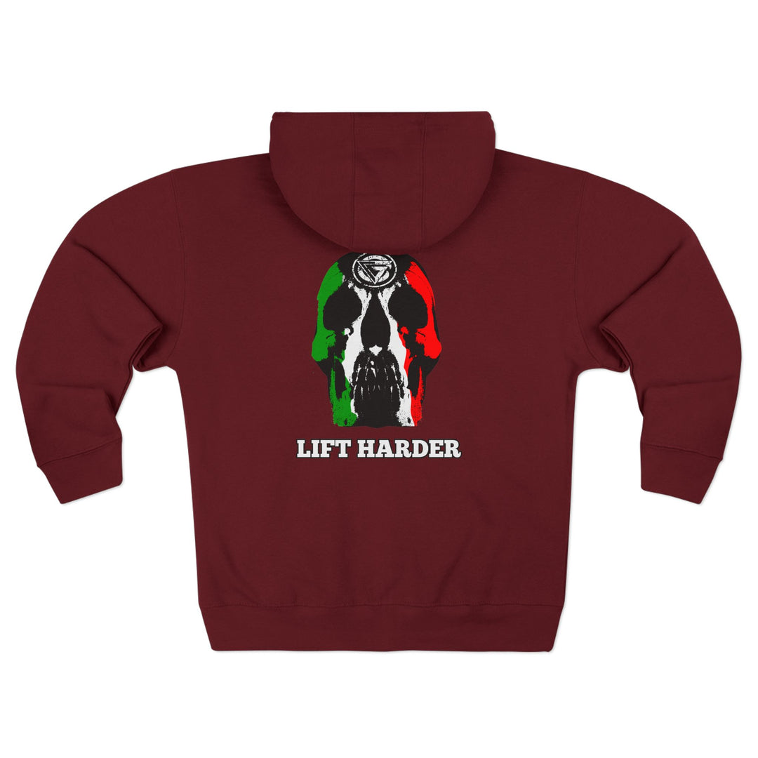 CG SKULL RED GREEN WHITE / LIFT HARDER ZIP UP