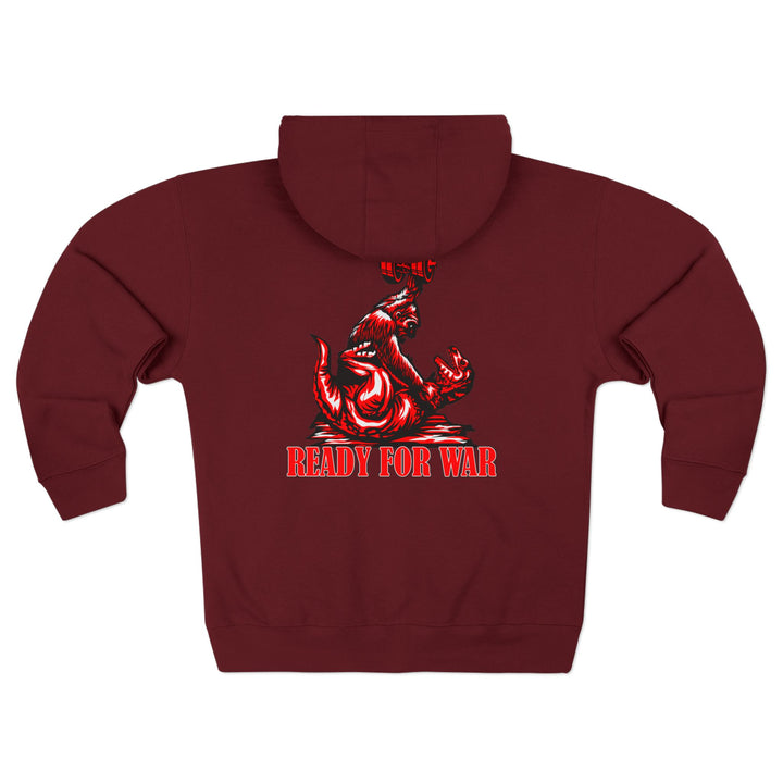 CG APE VS ZILLA RED WHITE /READY FOR WAR ZIP UP