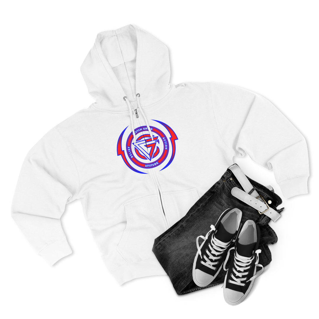 SAMURAI MASK RED WHITE BLUE /CLUTCHGRIPS  ZIP UP