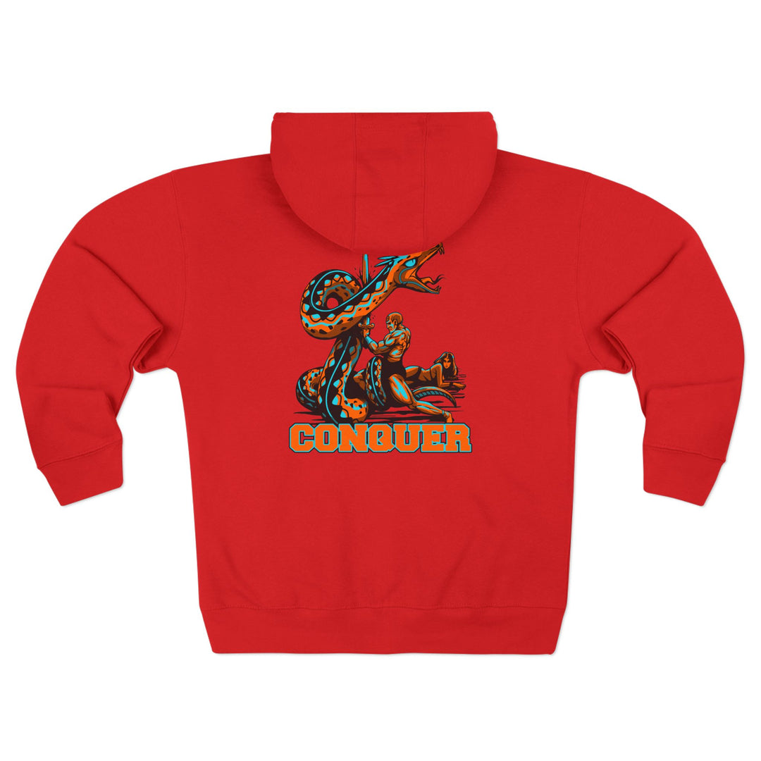 CG SERPENT SLAYER RED MIAMI COLORS /CONQUER ZIP UP