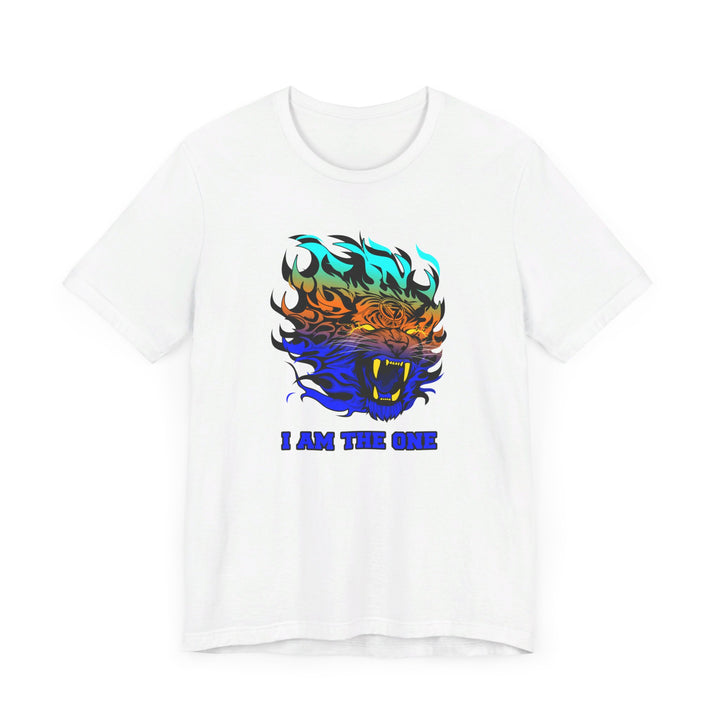 TIGER FLAME BLUE ORANGE AQUA FADE/I AM THE ONE