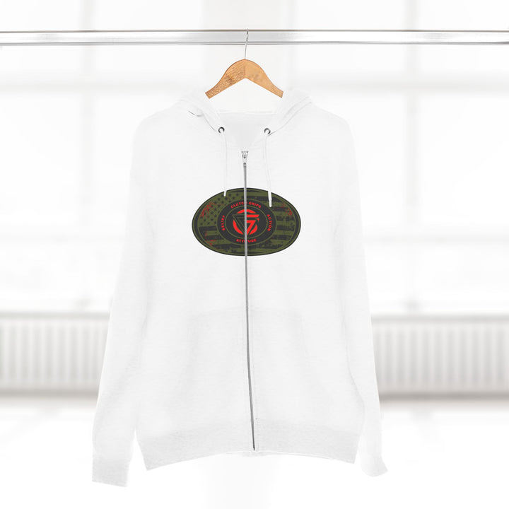 DYNAMITE TIGER RED GREEN YELLOW/LIVE FREE OR DIE ZIP UP