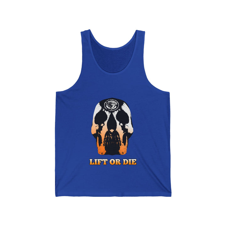 SKULLATOR TANK ORANGE TO WHITE /LIFT OR DIE