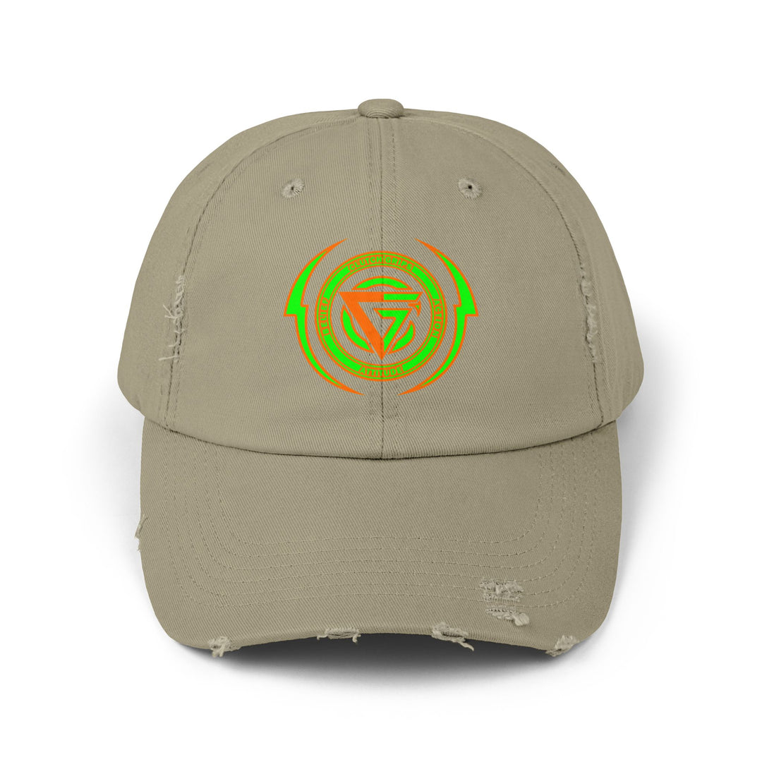 CG LOGO LIGHTNING ARCHES HYPER ORANGE GREEN /BELIEF ATTITUDE ACTION CAP