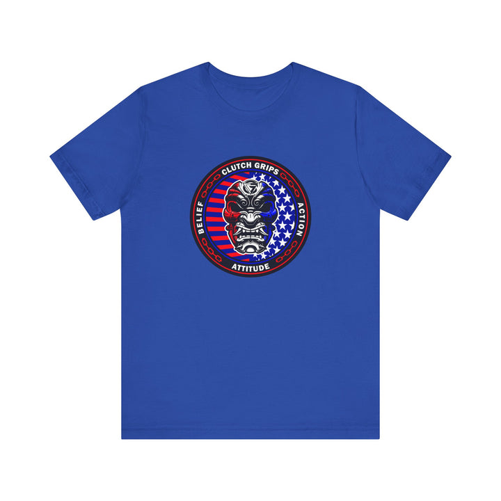 CG RED WHITE BLUE FLAG MASK COIN