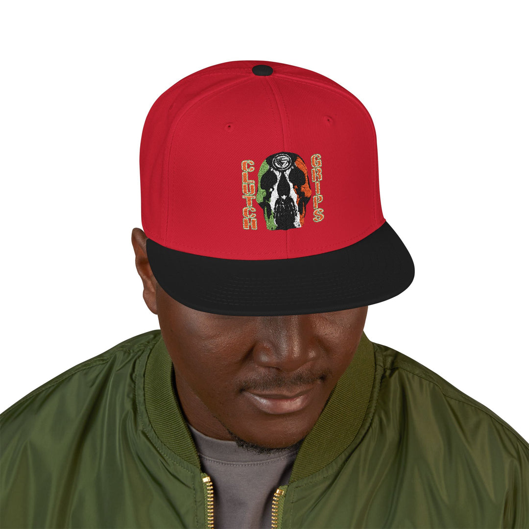 RED WHITE GREEN SKULLATOR Snapback (Embroidery)