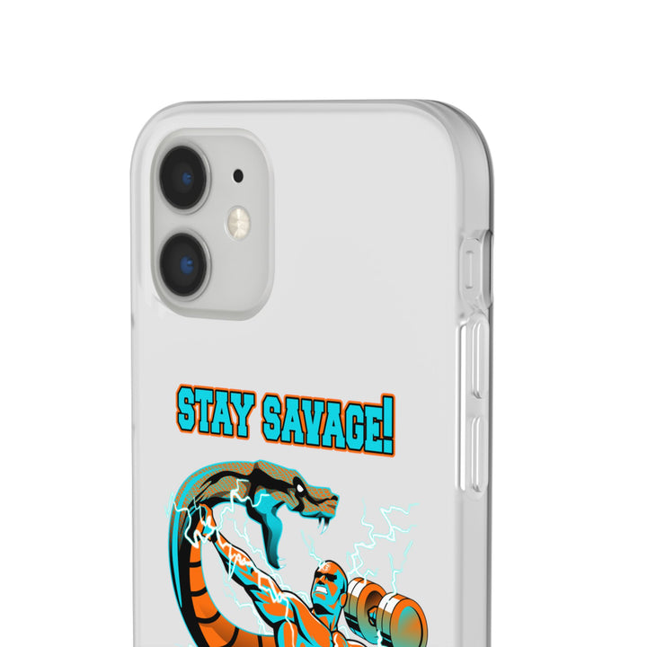 MAC VS SNAKE MIAMI COLORS AQUA ORANGE PHONE CASE /STAY SAVAGE
