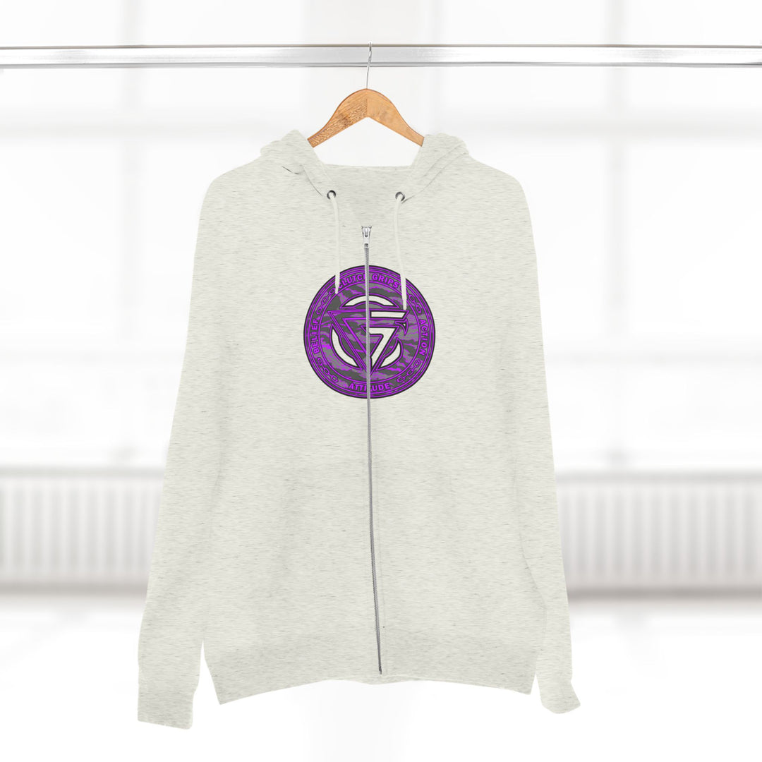 CG ANGRY DOG GREY CAMO PURPLE/STAY SAVAGE ZIP UP