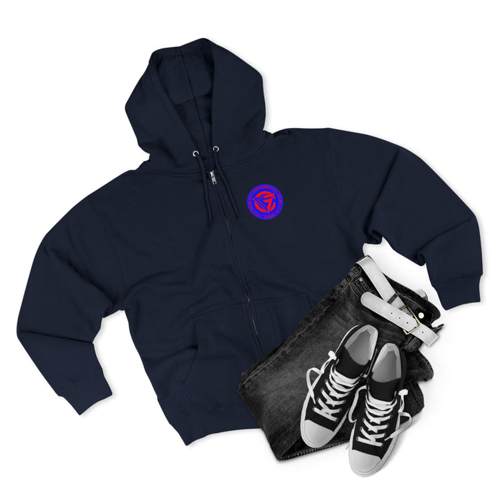 CG SAMURAI MASK RED BLUE/CLUTCH GRIPS ZIP UP