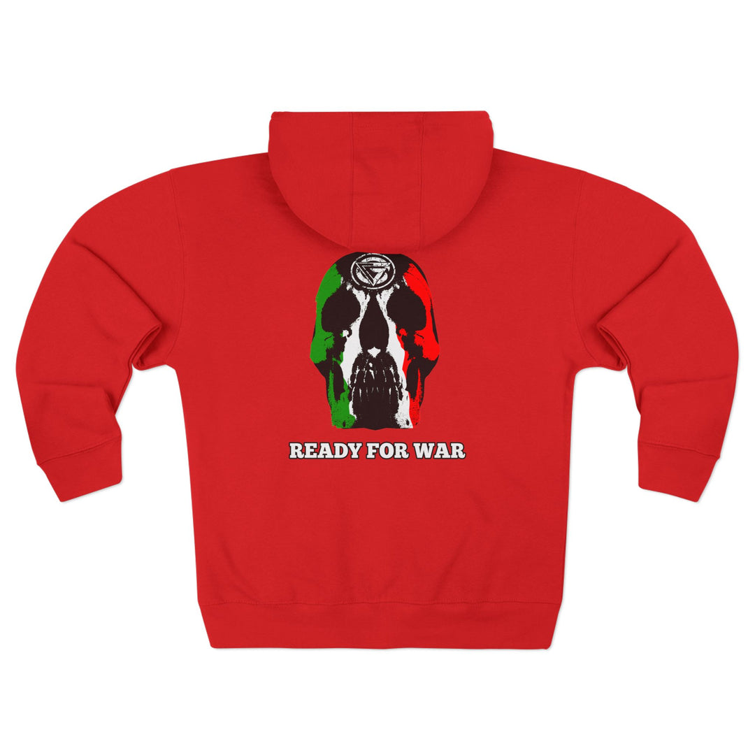 CG SKULL RED WHITE GREEN /READY FOR WAR ZIP UP