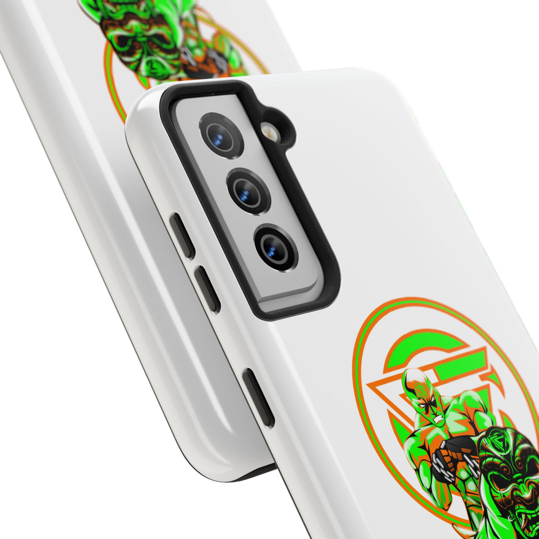 ANGRY DOG ORANGE GREEN PHONE CASE /LIFT OR DIE