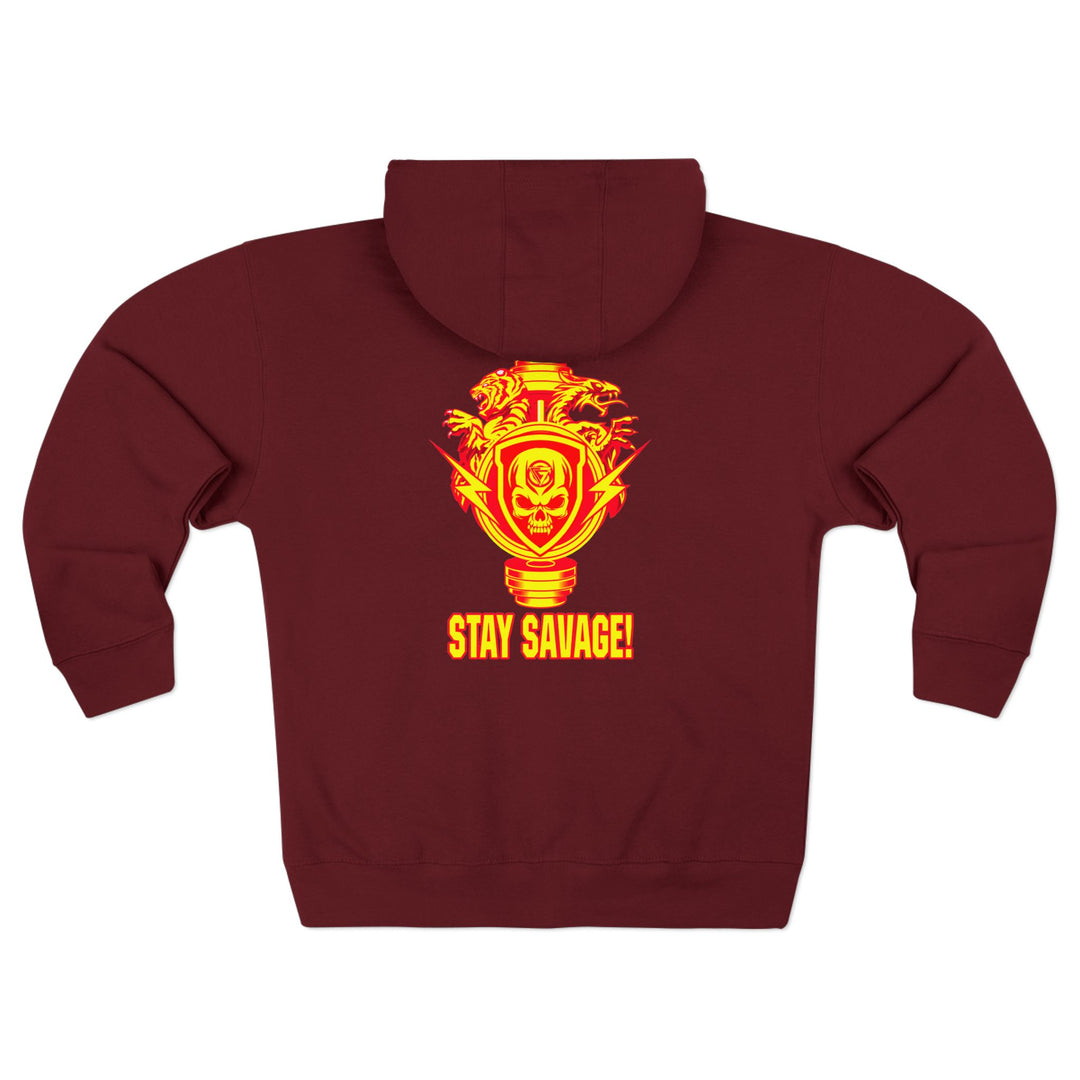 CG SKULL BELL DRAGON TIGER GOLD RED  /STAY SAVAGE ZIP UP