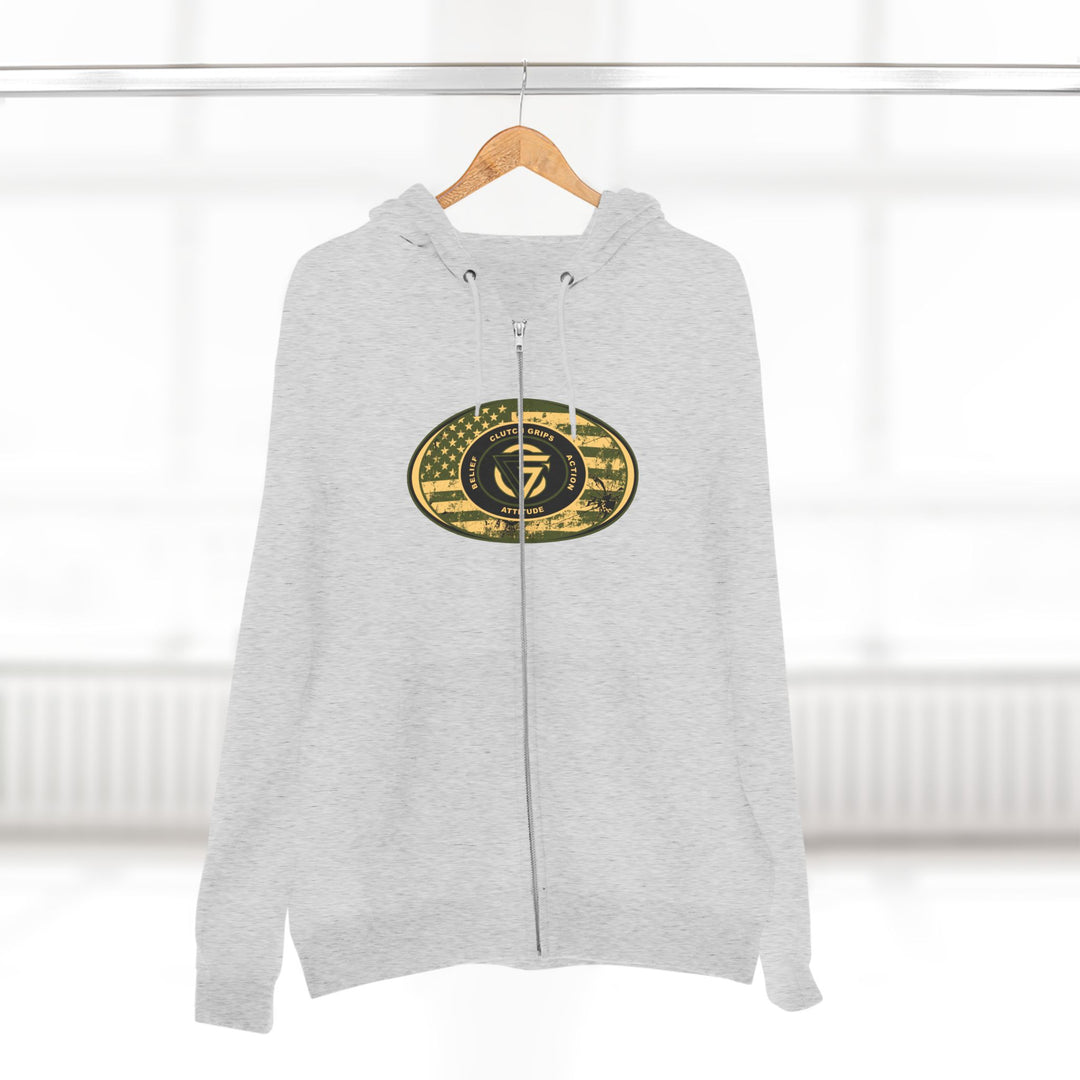 CG TIGER FLAME PATRIOT WAR TIGER CAMO /FIGHT FOR IT ZIP UP