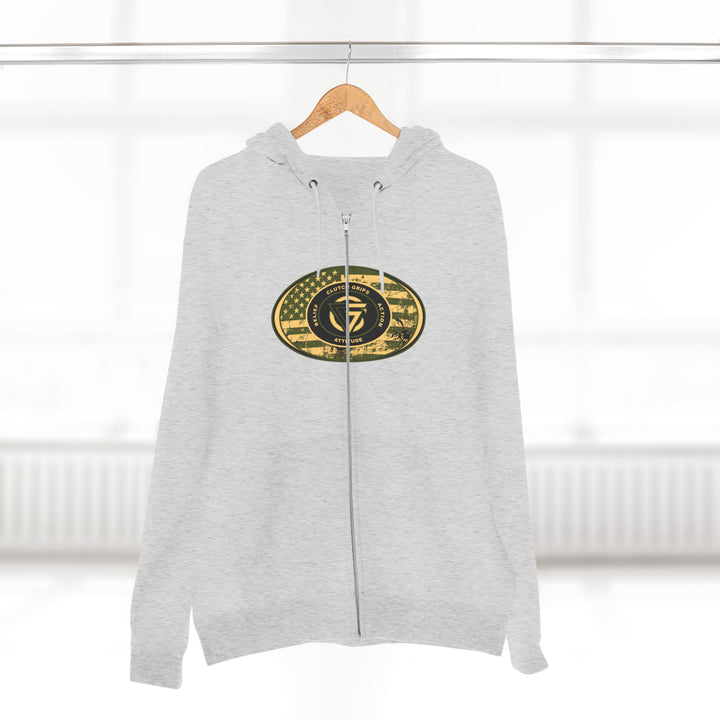 CG TIGER FLAME PATRIOT WAR TIGER CAMO /FIGHT FOR IT ZIP UP