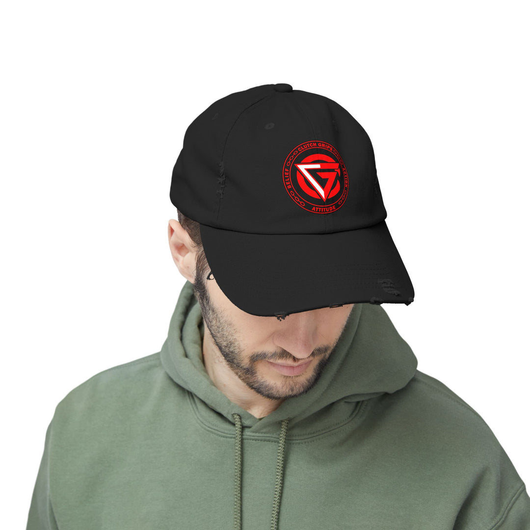 CG LOGO RED WHITE BLACK CAP