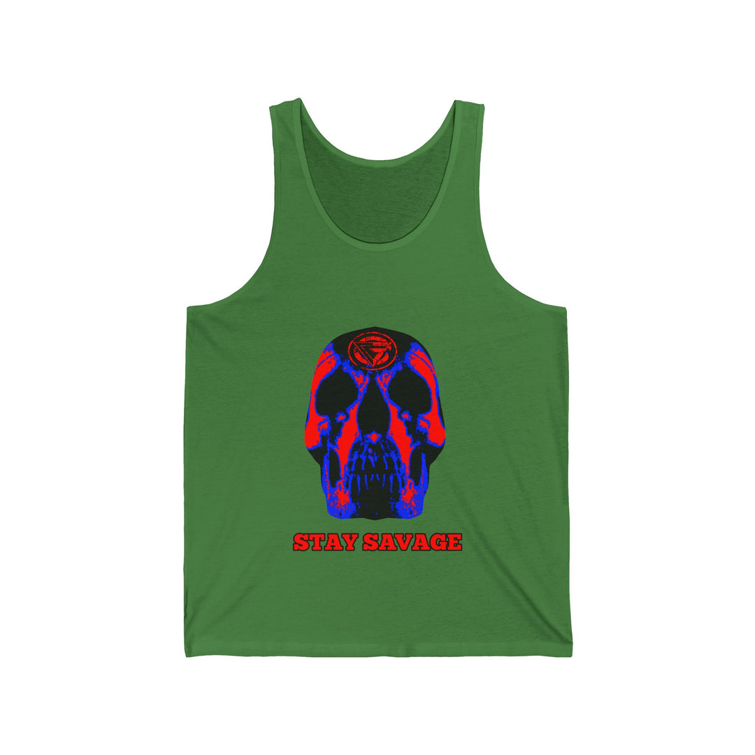 SKULLATOR TANK RED BLUE /STAY SAVAGE