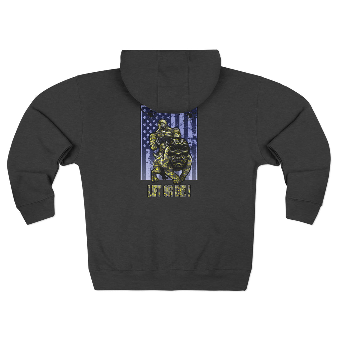 CG ANGRY DOG CAMO YELLOW/LIFT OR DIE ZIP UP