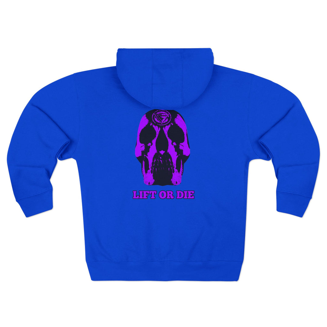 CG SKULL PURPLE NURPLE /LIFT OR DIE ZIP UP