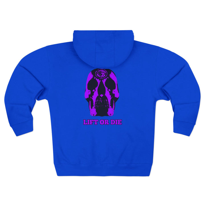 CG SKULL PURPLE NURPLE /LIFT OR DIE ZIP UP