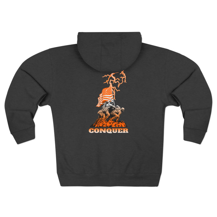 CG A AMERICAN WARRIORS ORANGE WHITE FADE /CONQUER ZIP UP