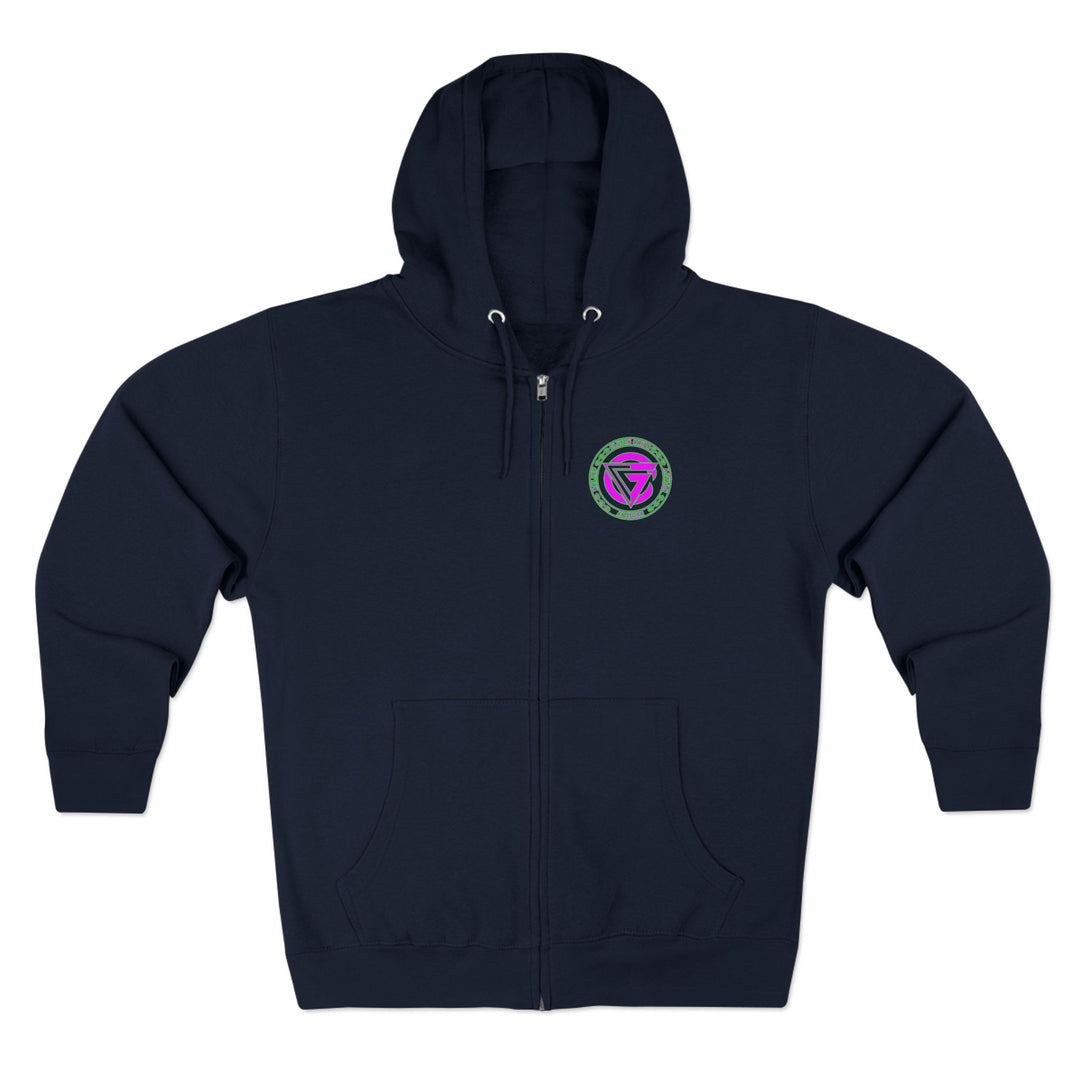 CG TIGER FLAME PURPLE GREEN /FIGHT FOR IT ZIP JACKET