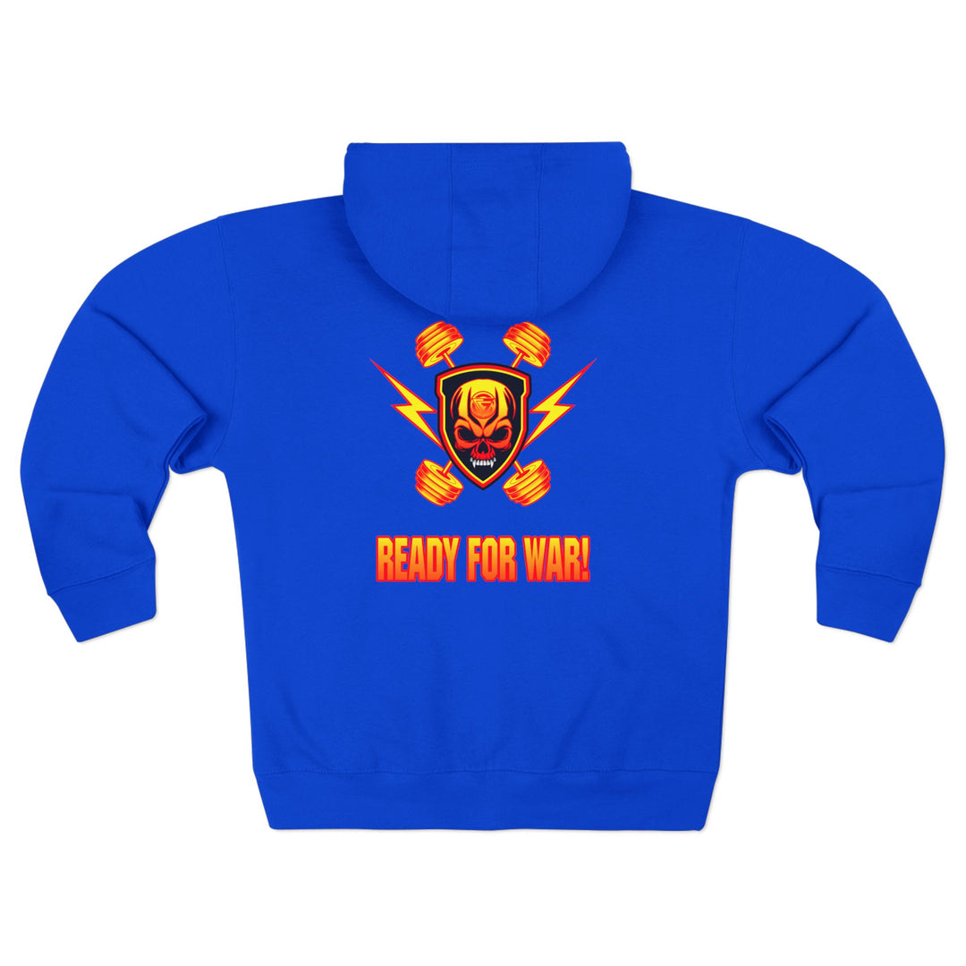 CG DBL SKULL BELL RED GOLD/READY FOR WAR ZIP UP